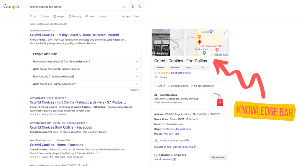 crumbl cookies / What Are Google Business Profile Posts? / Beyond Blue Media