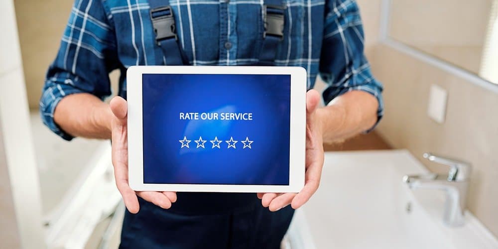 technician review request / Getting More Reviews For Your Service Business (3 Actionable Strategies) / Beyond Blue Media
